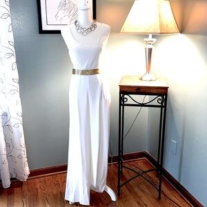 NWT - Vintage Designer Della Roufogali Nightline Gold Beaded Jumpsuit RARE FIND